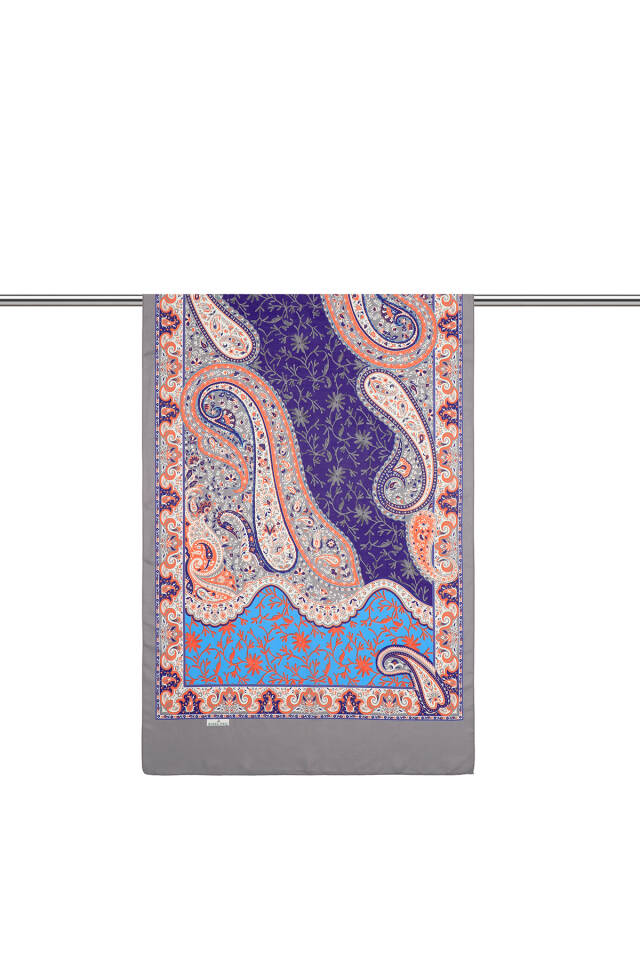 شال رمادي ناعم بنمط شال - 2