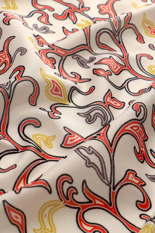 شال ناعم بنقشة اللبلاب الكريمي - 3