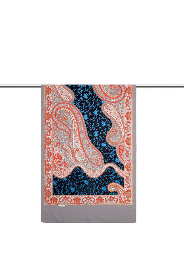 شال رمادي ناعم بنمط شال - 2