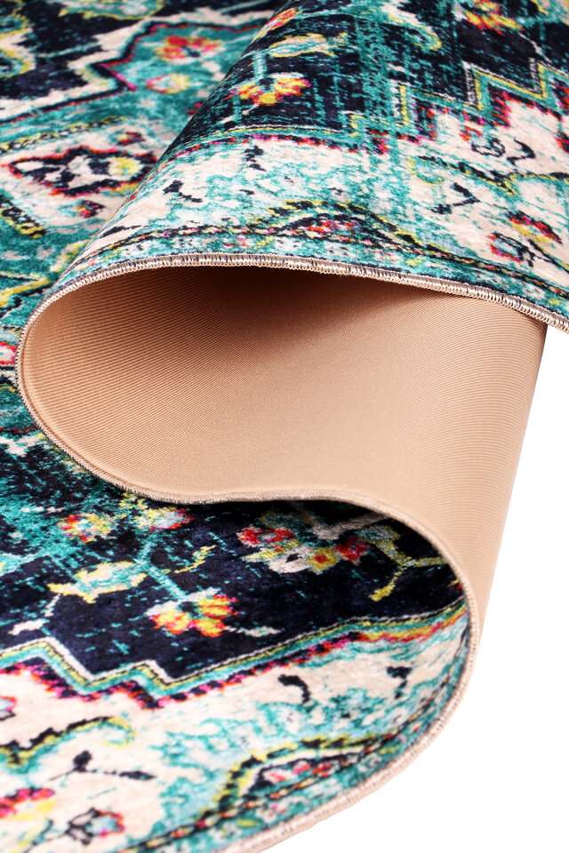 سجادة صلاة مخملية إسفنجية خضراء - 3