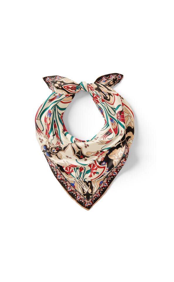 جيب مربع حرير بنقش قرنفل أسود إكرو - 2