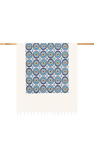 بيشتيمال كبيرة مطبوعة بالذهب الفيروز بنمط عين الشر 