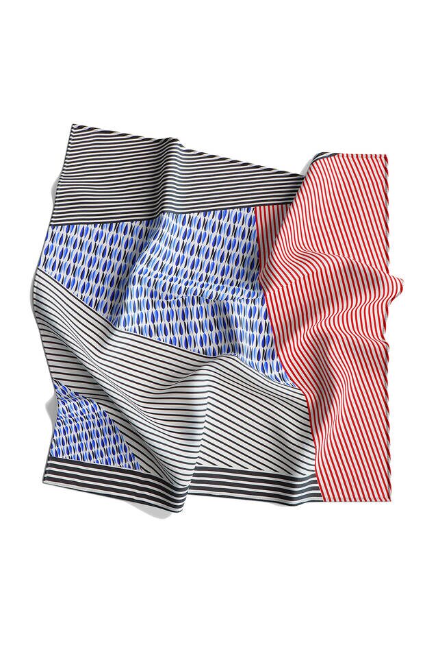 وشاح Saks Damla Sura الحريري المربع - 4