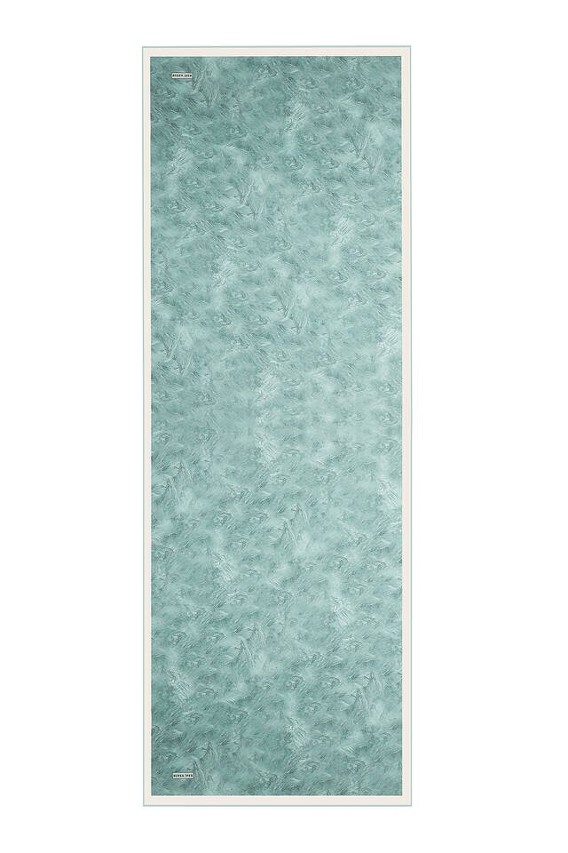 وشاح حريري بنمط فرشاة النعناع - 4