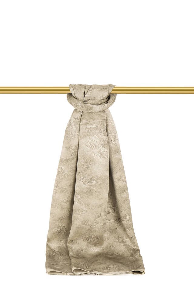 وشاح حريري بنمط فرشاة من الحجر 