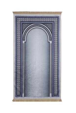 سجادة صلاة من المخمل النيلي 