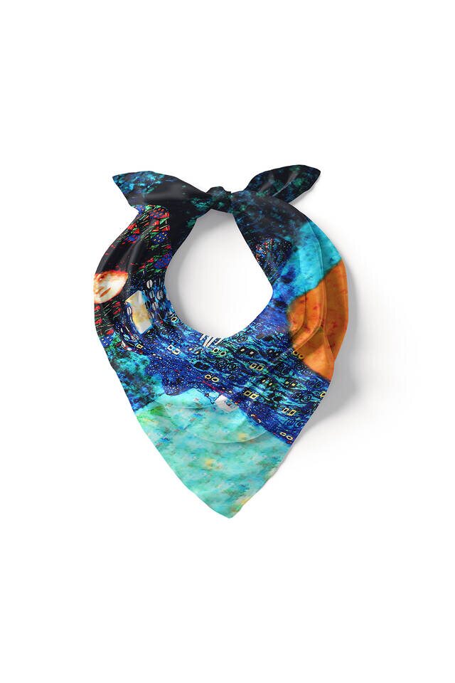 ماء أخضر Emile Flöge مربع جيب حريري - 2