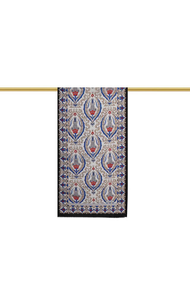 أسود بيج توليب فوال حرير كبير - 2