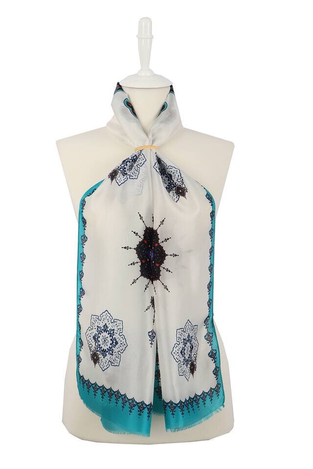 فولار حرير فوال ساكس كور أخضر 