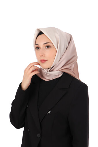 بودرة خفيفة متدرجة وشاح حرير قطني مربع 