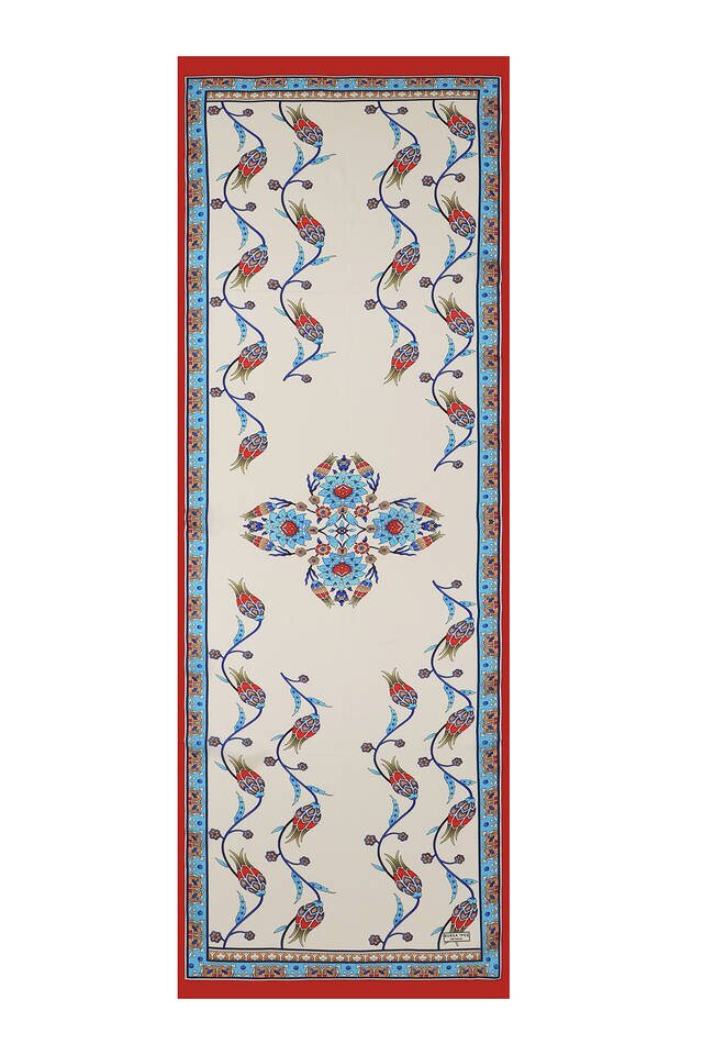 الفيروز الأحمر الصف توليب الحرير الفولار - 4