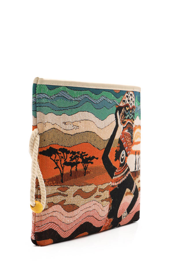 حقيبة يد نسيج نمط الأفرو - 3