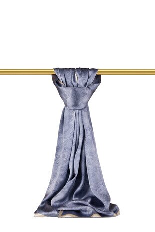 وشاح حريري بنمط فرشاة النيلي 