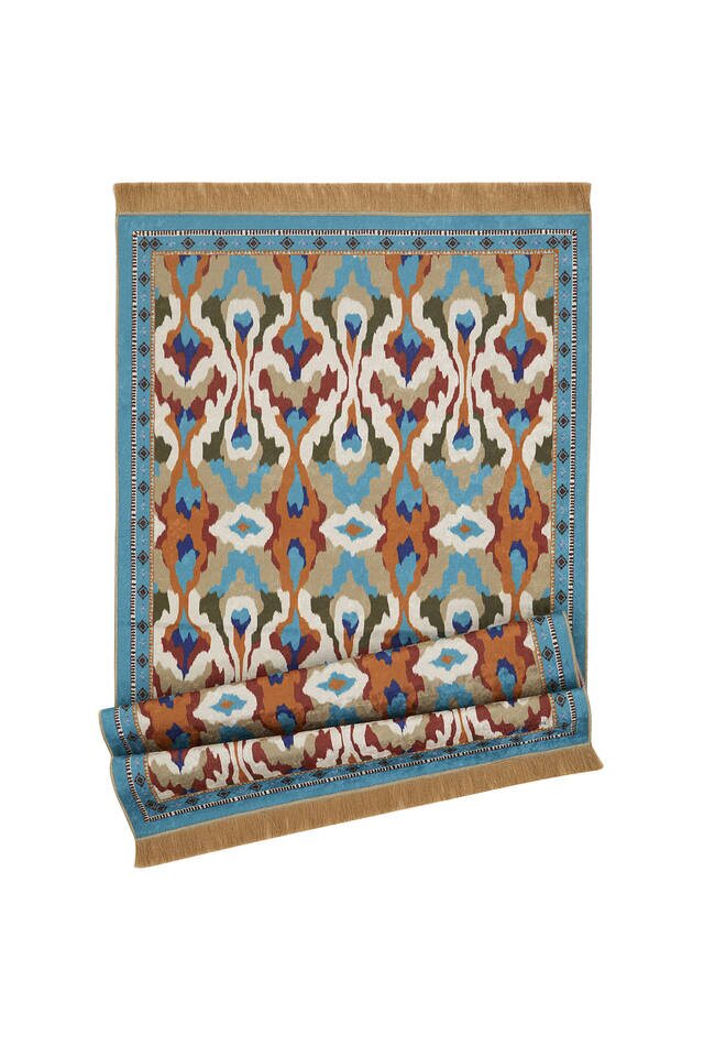 سجادة صلاة من المخمل الأخضر المائي - 4