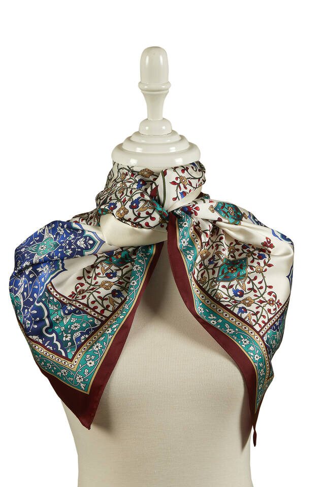 شمعدان أحمر كلاريت أخضر عريض بنمط شمعدان حريري - 2