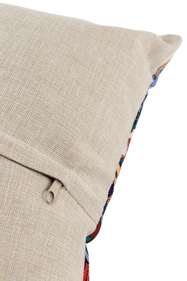 الأزرق الداكن شمعدان توليب نمط نسيج رمي وسادة - 3