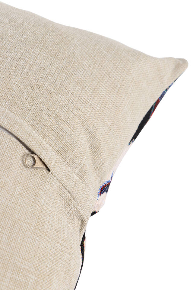 وسادة رمي منسوجة بنمط التوليب باللون الأخضر - 3