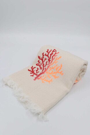 مرجان بيشتيمال متدرج طباعة حجر برتقالي أحمر 