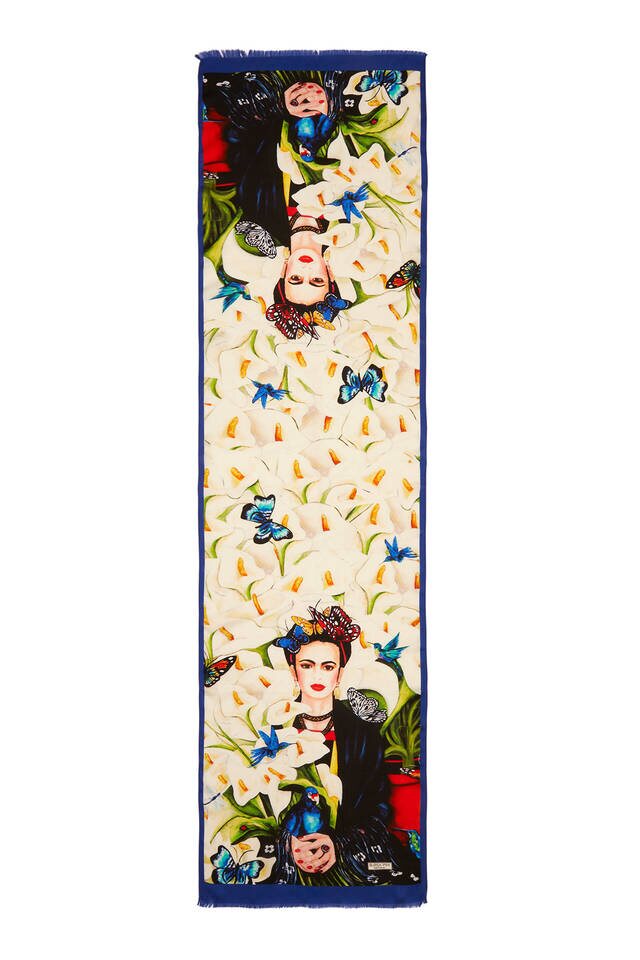 لوحة فولار الحريرية البيضاء من فريدا - 5