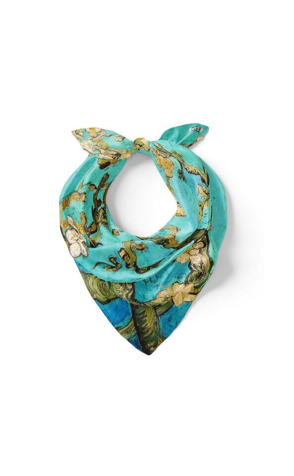 مربع جيب الحرير زهر اللوز الأخضر المياه - 2