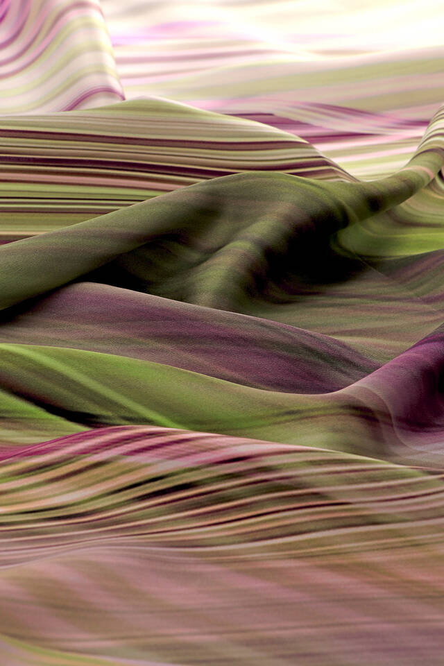 وشاح مربع من الحرير بنمط قوس قزح أخضر - 3