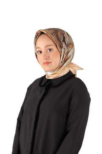 حزام السلمون نمط سورة الحرير وشاح مربع 