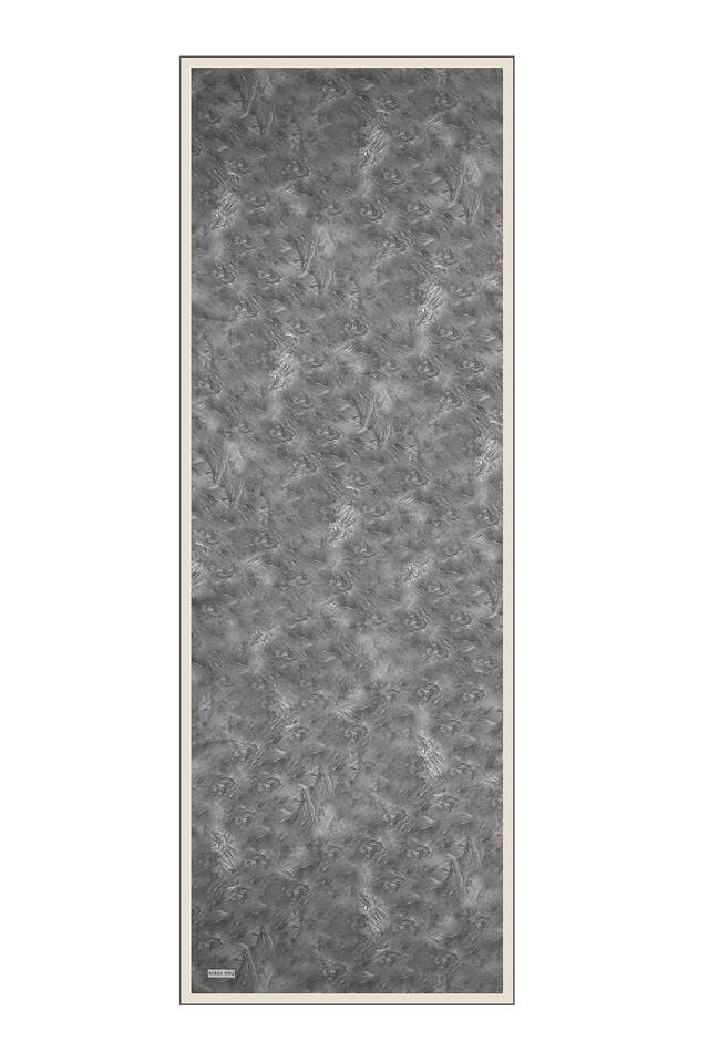 وشاح حريري بنمط فرشاة أنثراسايت - 4