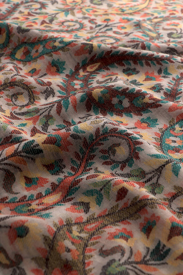 شال صوف منقوش بالجاكار الحجري - 4