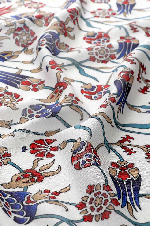 وشاح مربع ناعم بنمط الأناضول النيلي - 3