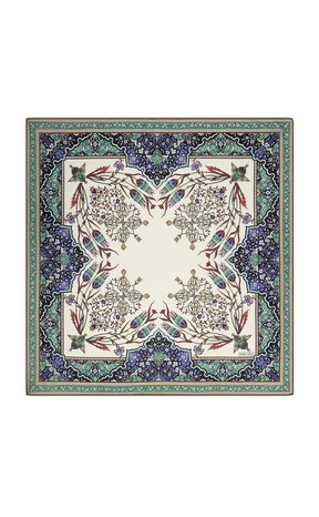 بورجوندي شمعدان توليب نمط وشاح مربع ناعم 