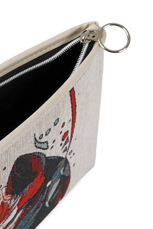 حقيبة يد مزينة بنقشة قطة - 4