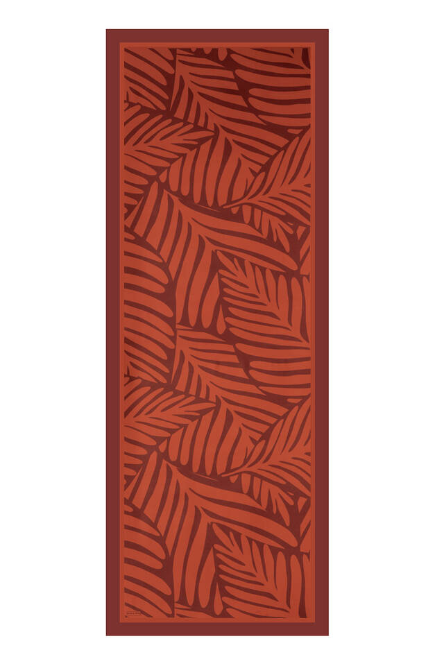 وشاح حرير مائل بنمط محصول البلاط - 4