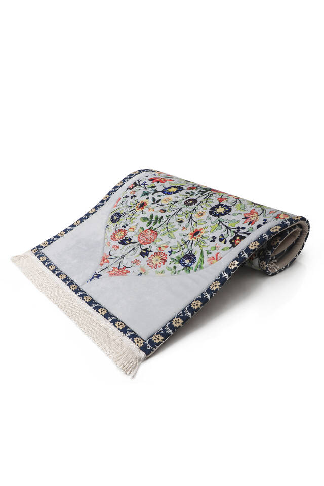 سجادة صلاة إسفنجية مبطنة باللون الرمادي - 2