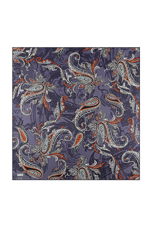 وشاح حريري مائل بنمط شال الجمشت 