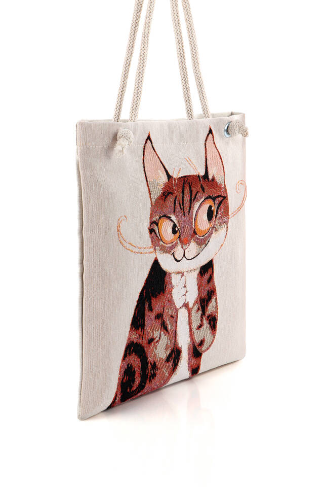 حقيبة كتف بنقشة قطة - 2