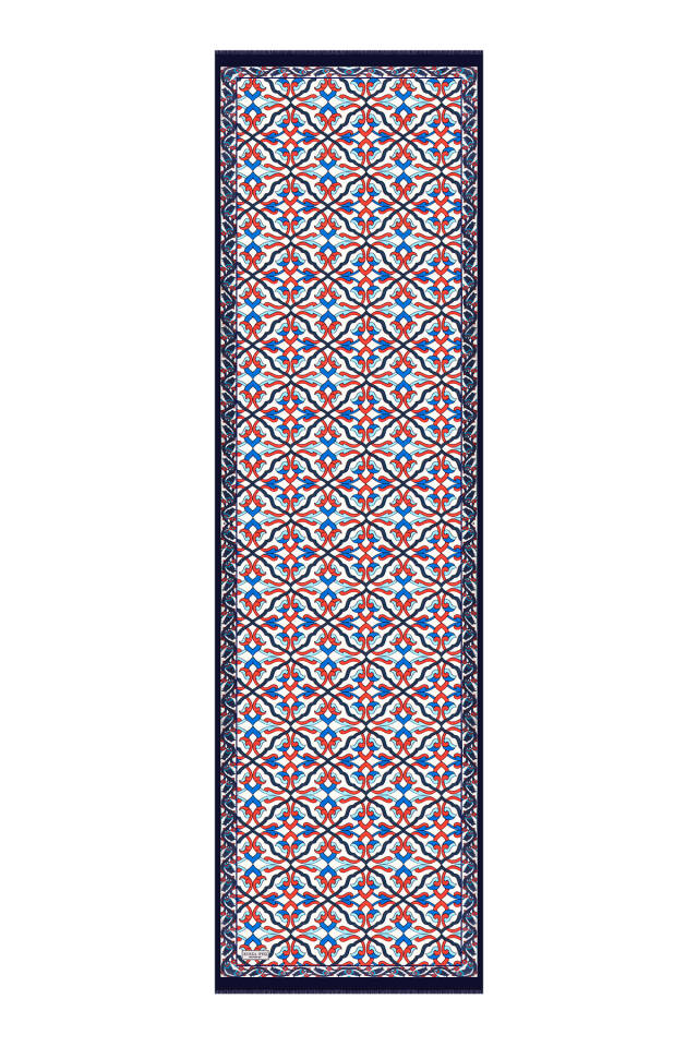 وشاح حريري من الفوال بنقشة اللبلاب الأسود - 4