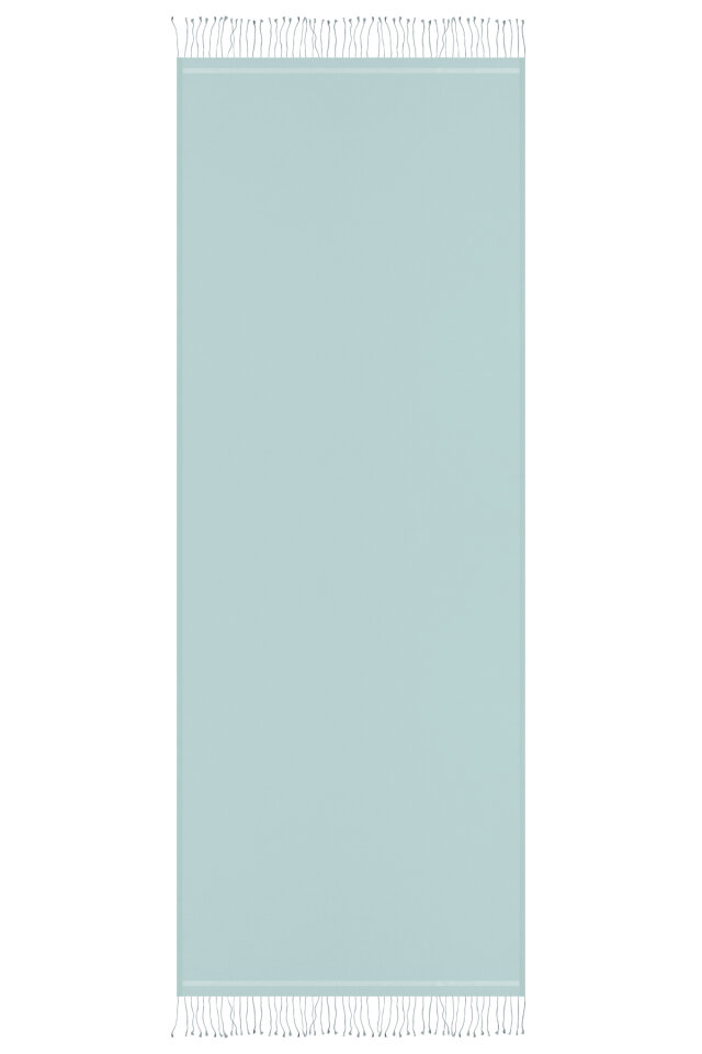 شال حريري مزدوج الوجهين باللون الأزرق الرمادي الجليدي - 4