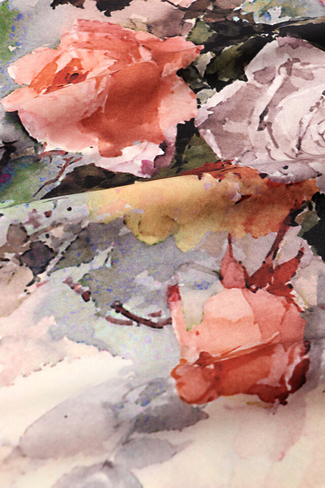 وشاح حرير سورا بنقشة زهرة الكاميليا الليلكية - 4