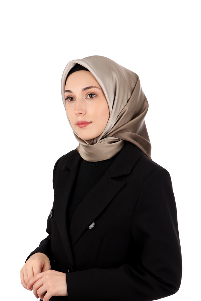 وشاح حريري سورا متدرج اللون بني داكن - 2