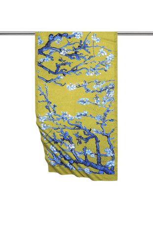 Acid Green Almond Flower Silky Foulard 