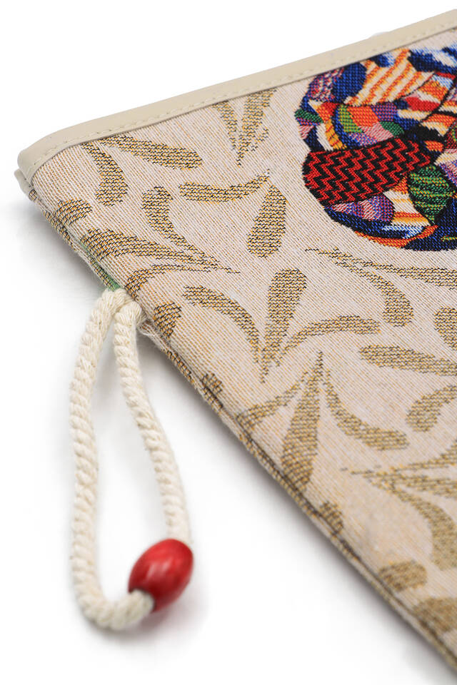 Afro Pattern Tapestry Handbag - Bursa İpek
