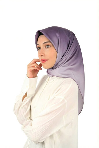 Ametis Lilac Gradient Sura Silk Square Scarf 