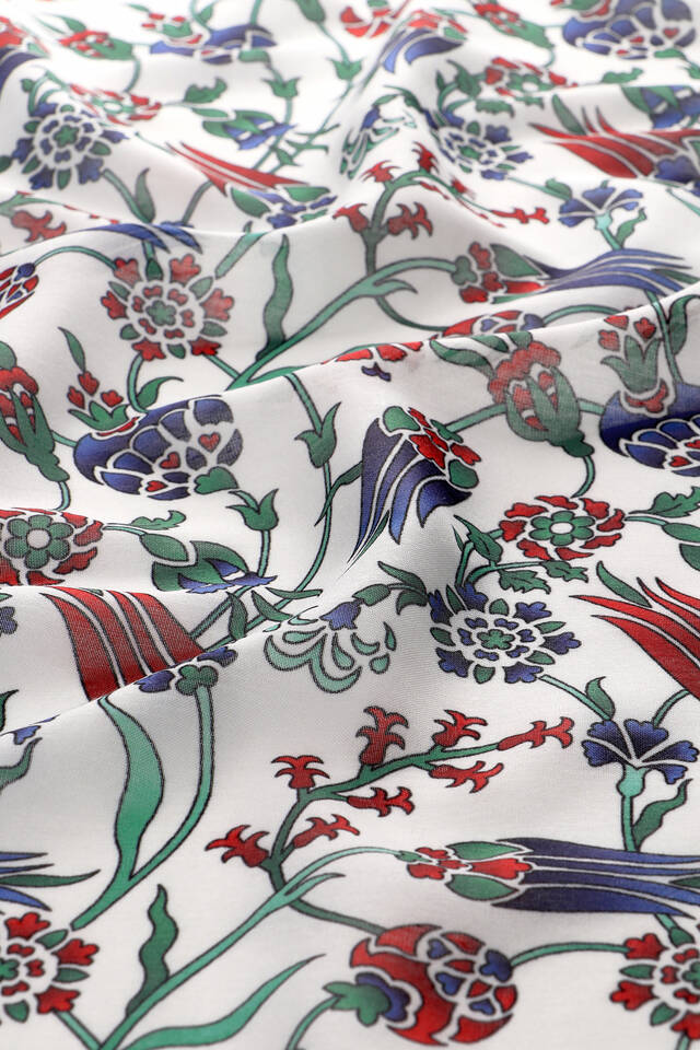 Turuncu Anadolu Desen Soft Eşarp - 3