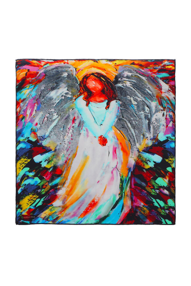 Kırmızı Angel İpeksi Mendil 