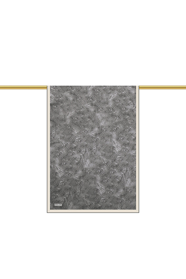 Anthracite Brush Pattern Silk Scarf - Bursa İpek