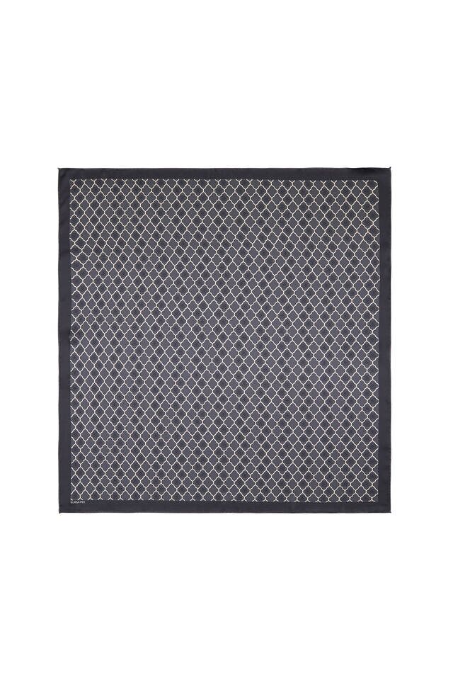 Anthracite Monogram Silk Square Scarf 