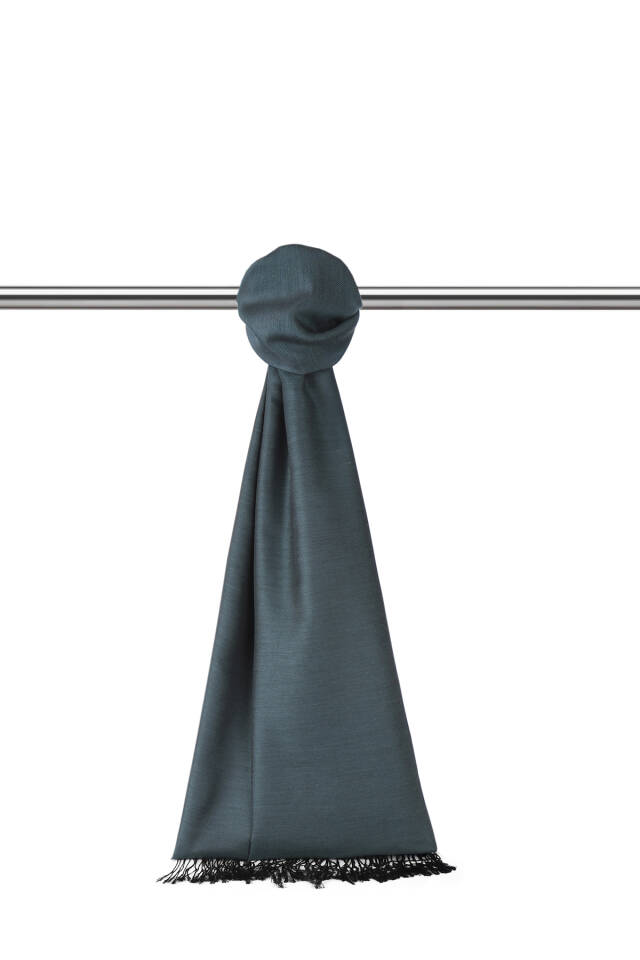 Anthracite Silk Look Scarf - 1