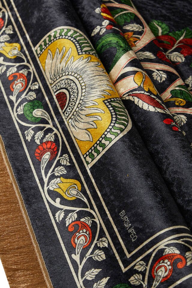 Anthracite Velvet Carpet Prayer Rug - 2