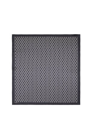 Antrasit Monogram İpek Eşarp 