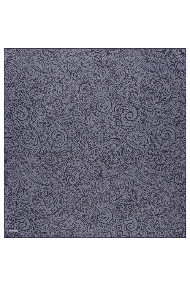 Smoke Art Pattern Twill Silk Scarf - 3